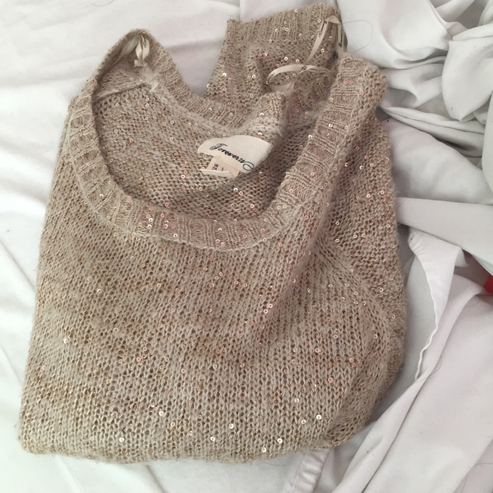 Forever 21 gold sweater